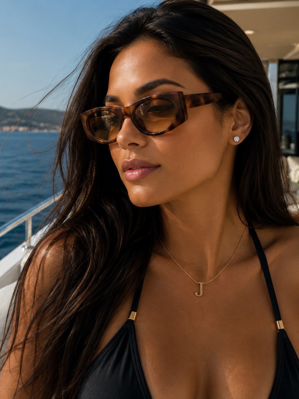 Tortoiseshell Cat-Eye Sunglasses - Brown
